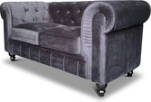 Chesterfield Design Bank 2-Zits Velvet Black