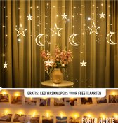 PN - LED Ramadan - Maan Ster verlichting - Warm wit - Gratis LED Foto Knijpers