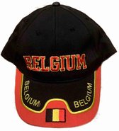 Cap zwart Belgium met Belgische vlag geborduurd| WK Voetbal Qatar 2022 | Rode Duivels pet | België supporter | Belgie souvenir | Belgique