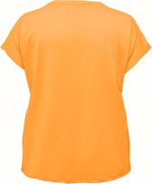 ONLY PLAY ONPAUBREE SS LOOSE TRAIN TEE -CURVY - DAMES - BLAZING ORANGE - MAAT 44/46 -