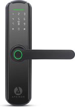 Apeiron Smart lock - Slim Deurslot - Werkt Op Batterijen & App - Deurklink Met Vingerafdruk - Deurklink Met App - Intelligent Smartlock - Wi-Fi Deurklink - Codevergrendeling - Kantoorslot Smart Deurklink