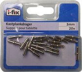 I-FIX kastplankdrager 3mm verchroomd staal | 20 stuks