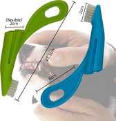 Project 01 Pet - tandenborstel voor huisdieren met handvat - 5-delige set - honden tandenborstel voor puppy's - tandenborstel voor katten - tandenpoetsen voor gebitsverzorging