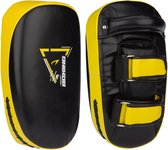 Avento Boks Sparring Blok Pad - Zwart/Geel