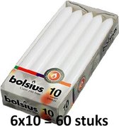 Bolsius - 60 Dinerkaarsen - Wit - 23cm