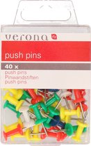 Punaises - 40x stuks - multi-kleur - voor prikbord/memobord