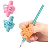 Consumerce® Vingergrip Schrijfhulp Roze en Blauw 2-Stuks | Geschikt voor Potlood en Pen | Voor Kinderen | Schrijfhulpje | Pencil Grip | Schrijfhulpmiddelen | Verdikker | Pengrip | Pengreep | Penverdikker | Basisschool | Kleuterschool