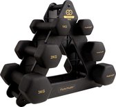 Tunturi Gewichten Centuri - Halterset - Dumbbell Set - Neopreen Dummbbells - 1 t/m 3kg - 3 Paar - Incl. gratis fitness app