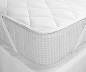 Homee matrasbeschermer wit 140x200 +30 cm - matrasoplegger - doorgestikt ademend bovenlaag