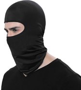 Bivakmuts voor o.a. Skien, Snowboarden, Motorrijden, Wielrennen & Schaatsen - Gezichtsmasker Balaclava Bivak Muts Nekwarmer - One Size / Unisex - Volwassenen - Zwart