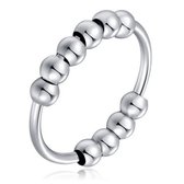 Anxiety Ring - Stress Ring - Fidget Ring - Anxiety Ring For Finger - Spinning Ring - Overprikkeld Brein - Spinner Ring - RVS - (19.75mm / maat 62)