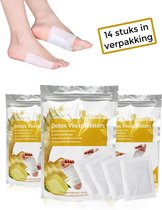 Kluvaro Detox Voetpleisters (Bamboe + Gember) - 100% Natuurlijke Ingrediënten - Verbeterde Kwaliteit - 14 Stuks