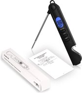 Digitaal Instant Vleesthermometer - BBQ Thermometer - Digitaal Keukenthermometer Accessoires - Voedselthermometer - Bottle Opener - Zaklamp - Inklapbaar