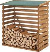 Houten brandhout rek houtopslag 116x64x123 cm