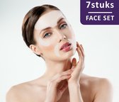 Simia™ Anti Rimpel Beauty Pads - Face Set (7 Stuks) - Voorhoofd Mond & Ogen - Herbruikbaar anti aging siliconen pad tegen lijntjes en rimpels