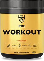 Rebuild Nutrition Pre-Workout - Per Scoop 400 mg Cafeïne - Haal Het Maximale Uit Je Trainingen - Poeder 300 gr - Watermeloen smaak