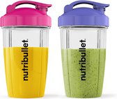 Nutribullet Smoothie Beker To-Go - Inclusief Blender Bal - Set van 2 - Roze & Paars