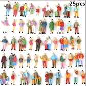 Modelbouw miniatuur figuren, poppetjes 25 stuks