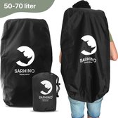 Sarhino Shield Premium flightbag voor backpacks en regenhoes - M 50-70l  - zwart - flightbags