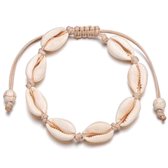Fako Bijoux® - Schelpjes Armband - Schelpen - Wit