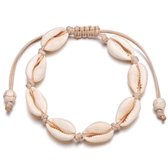 Fako Bijoux® - Schelpjes Armband - Schelpen - Wit