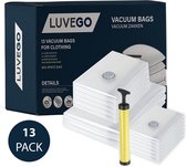 Luvego Vacuümzakken voor kleding en dekbedden - 13 Vacuüm opbergzakken inclusief handpomp