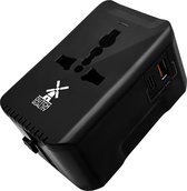 Dutch Quality® - Universele Wereldstekker - USB-C & USB-A poort - 170+ landen - internationale reisstekker - Zwart