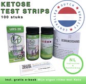 LIFETASTIC® Ketose Urine Teststrips - 100 stuks - Geschikt voor Koolhydraat Arm - Ketogeen - Atkins - Paleo dieet - Nederlandse instructies en beschrijving - incl. gratis e-book Mijn Eigen Ritme met Keto - Snelle Uitslag