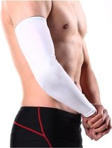 2 Stuks Witte Armwarmers - Armstukken - Medium - M