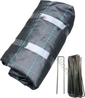 Trampoline Worteldoek - Geschikt voor ronde en vierkante trampolines - Inclusief gronddoekpennen - 100 gram per M2 - Afmeting: 10x4.2m