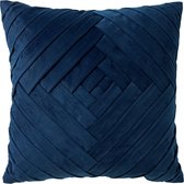 Dutch Decor PHILLY - Sierkussen velvet Insignia Blue 45x45 cm - blauw