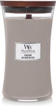 Woodwick Hourglass Large Geurkaars - Fireside