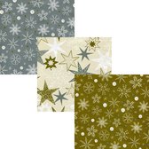 Goudkleurig - Luxe Kerstpapier - Inpakpapier - Cadeaupapier - 200 x 70 cm - 3 rollen