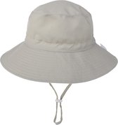 Zonnehoedje grijs/ beige effen baby jongen - meisje (3-12 maanden) - zomer hoed
